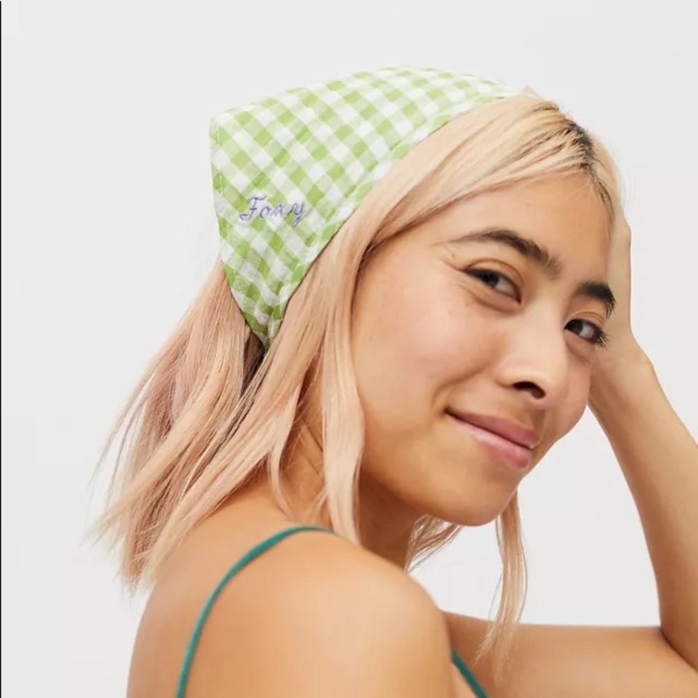 Urban Outfitters checkered hair scarf